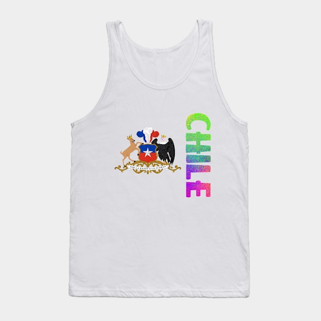 Chile - Chilean Coat of Arms Design Tank Top by Naves